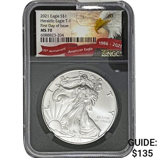 2021 American Eagle $1 NGC MS70