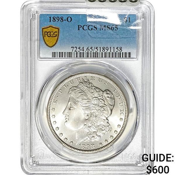 1898-O Morgan Silver Dollar PCGS MS65