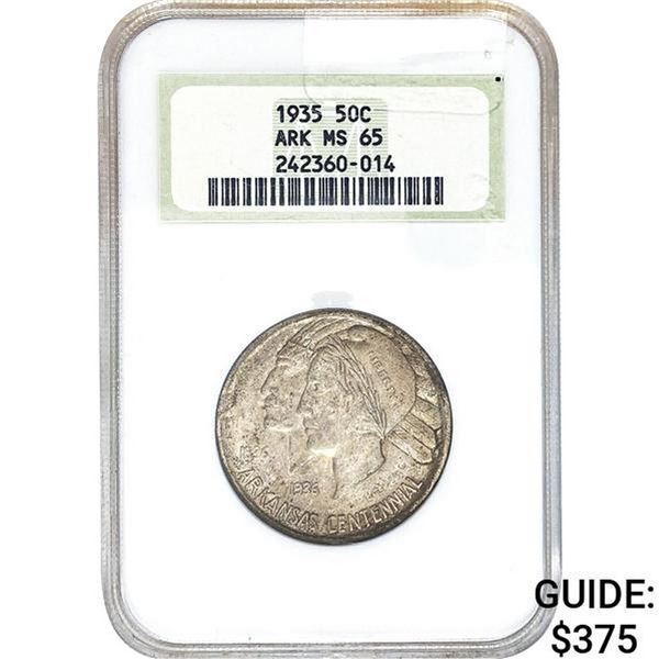 1935 Arkansas Centennial Half Dollar MS65