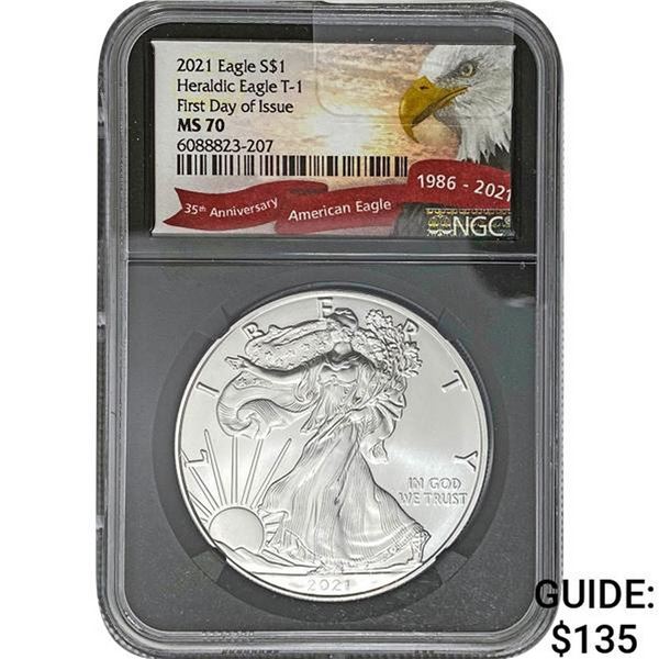 2021 American Silver Eagle NGC MS70
