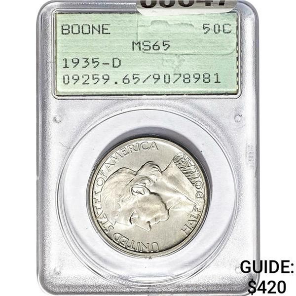 1935-D Boone Half Dollar MS65