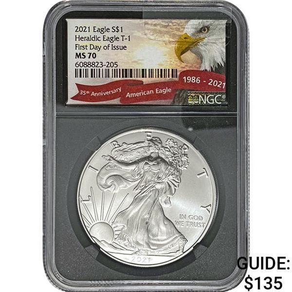 2021 American Eagle $1 NGC MS70