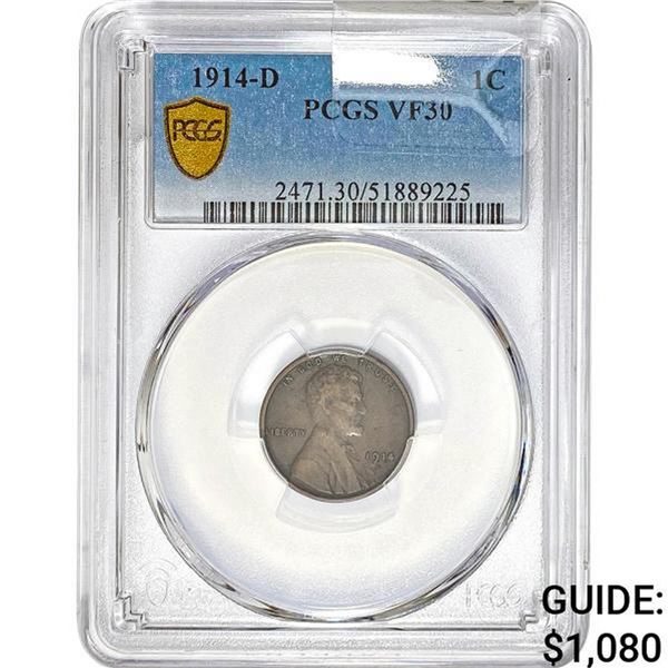 1914-D Lincoln Cent PCGS VF30