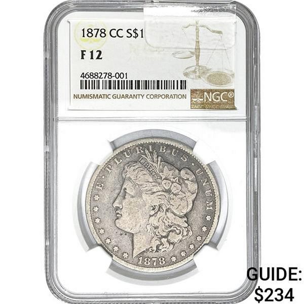 1878-CC Morgan Dollar NGC F12