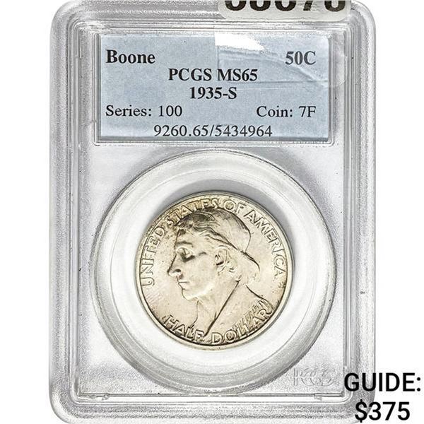 1935-S Boone Half Dollar PCGS MS65