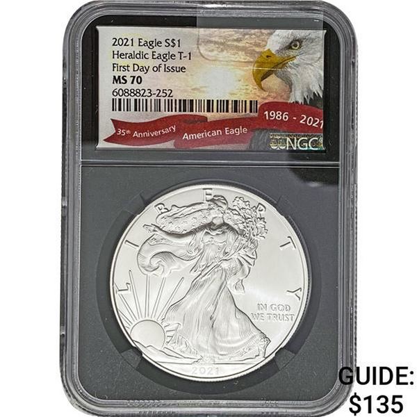 2021 American Silver Eagle NGC MS70