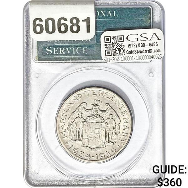 1934 Maryland Tercentenary Half Dollar PCGS MS64
