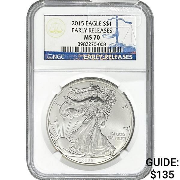 2015 American Silver Eagle NGC MS70