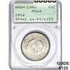 Image 1 : 1954 Booker T. Washington Half Dollar PCGS MS64