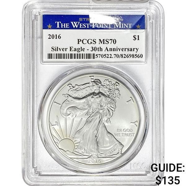 2016 Silver Eagle PCGS MS70