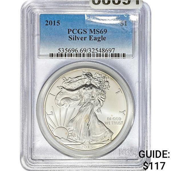 2015 Silver Eagle PCGS MS69