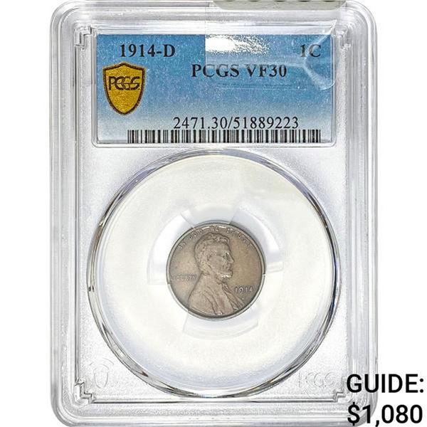 1914-D Lincoln Cent PCGS VF30