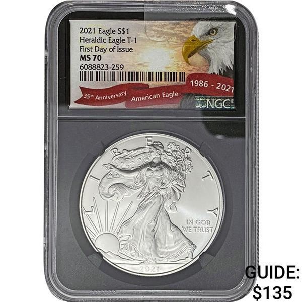 2021 American Silver Eagle NGC MS70