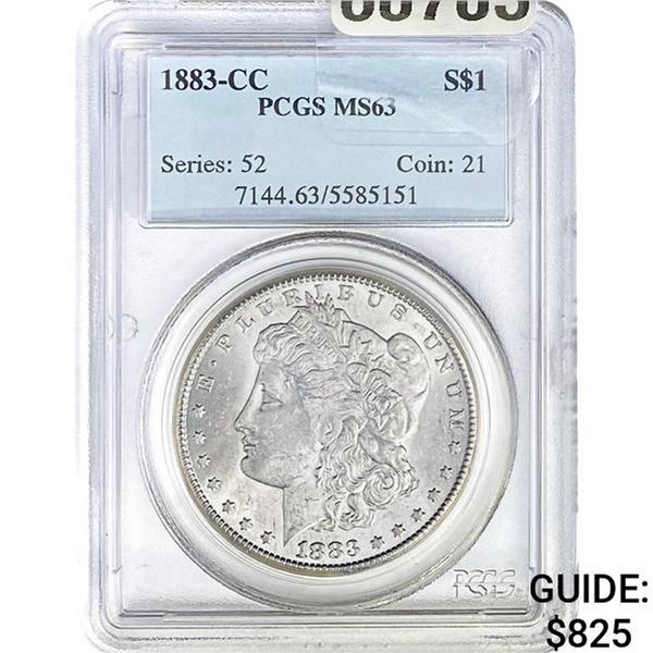 1883-CC Morgan Silver Dollar PCGS MS63