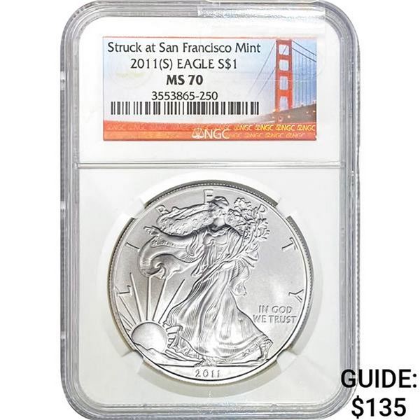 2011(S) American Silver Eagle NGC MS70