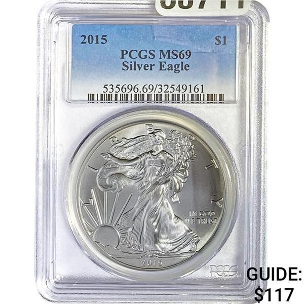 2015 $1 Silver Eagle PCGS MS69