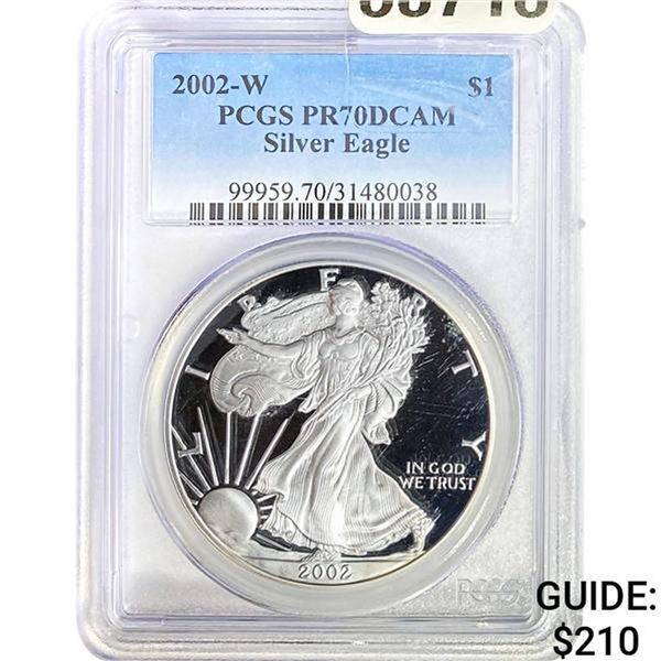 2002-W Silver Eagle PCGS PR70DCAM