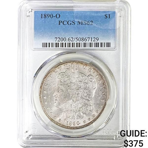 1890-O Morgan Silver Dollar PCGS MS62