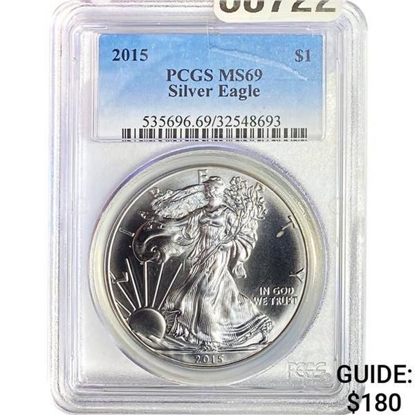 2015 $1 Silver Eagle PCGS MS69