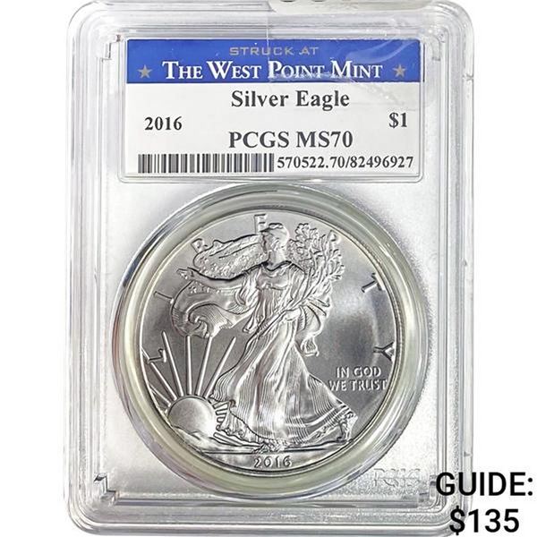 2016 Silver Eagle PCGS MS70