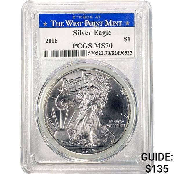 2016 $1 Silver Eagle PCGS MS70