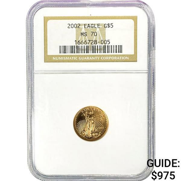 2002 Eagle G$5 NGC MS70