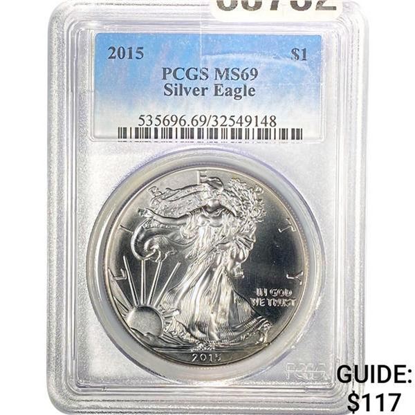 2015 $1 Silver Eagle PCGS MS69