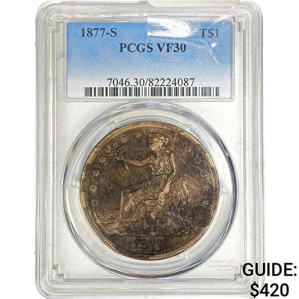 1877-S Trade Dollar PCGS VF30