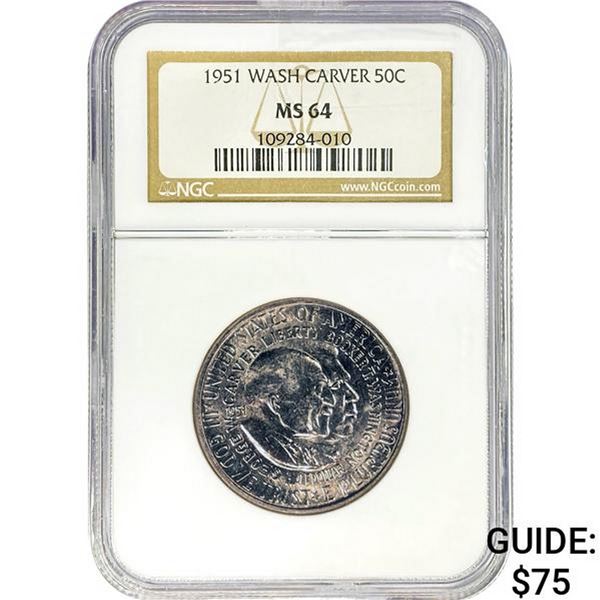 1951 Washington-Carver 50C NGC MS64