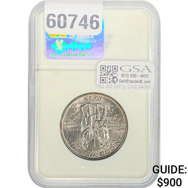 1935/34-D Boone Half Dollar ANACS MS65