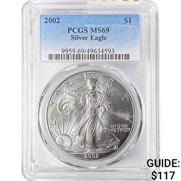 2002 Silver Eagle PCGS MS69