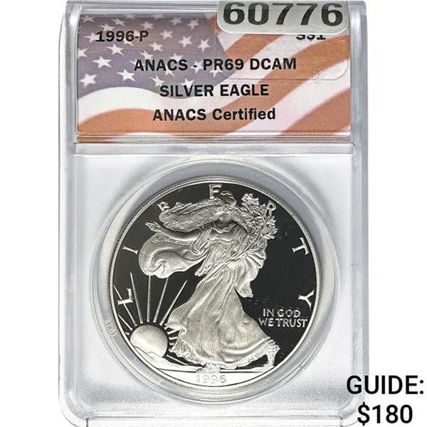 1996-P Silver Eagle ANACS PR69 DCAM