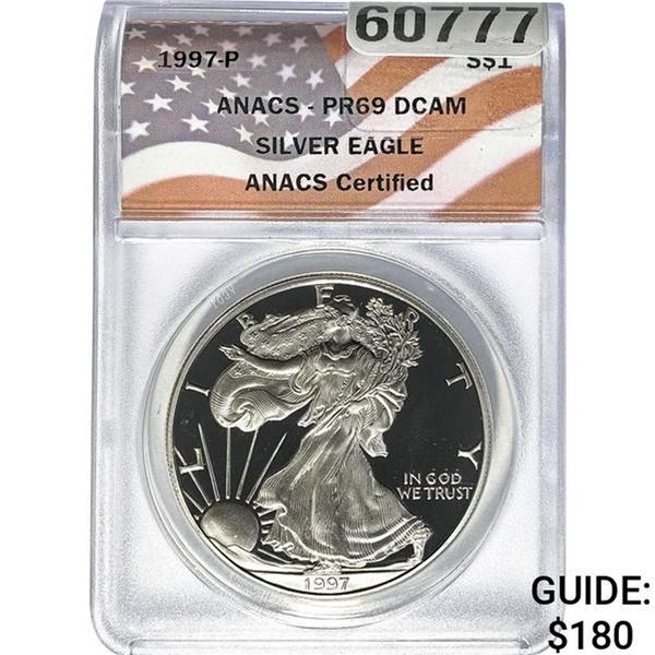 1997-P Silver Eagle ANACS PR69 DCAM