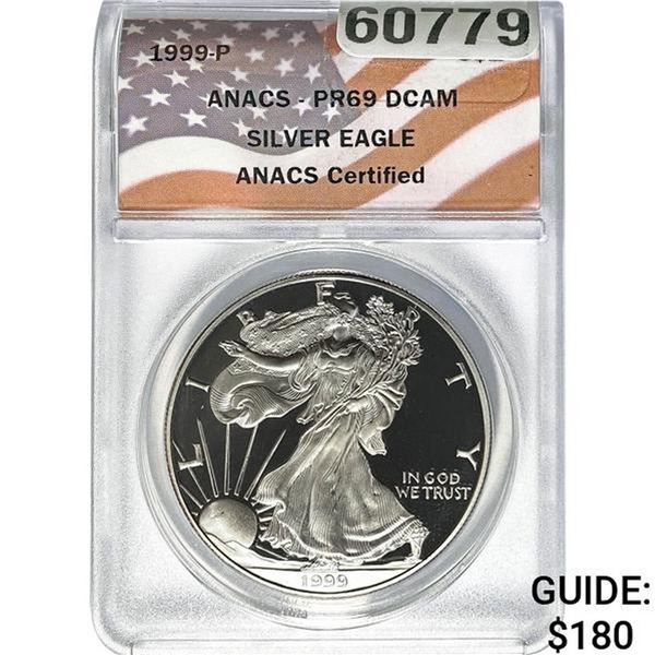 1999-P Silver Eagle ANACS PR69 DCAM