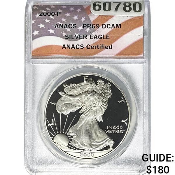 2000-P Silver Eagle ANACS PR69 DCAM