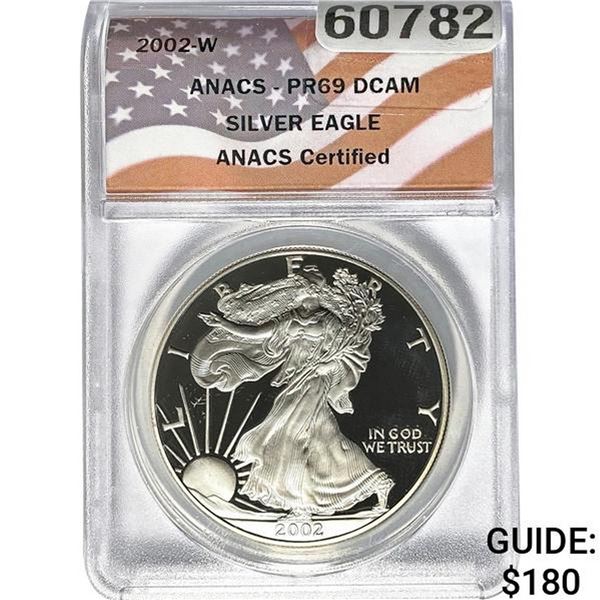 2002-W Silver Eagle ANACS PR69 DCAM