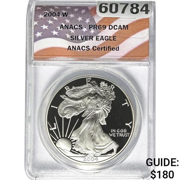 2004-W Silver Eagle ANACS PR69 DCAM