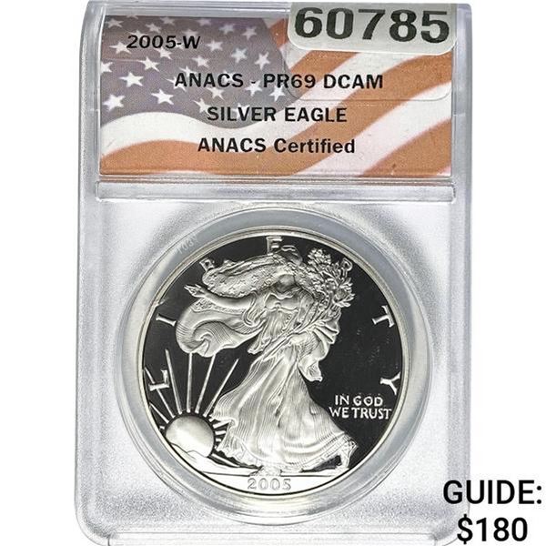 2005-W Silver Eagle ANACS PR69 DCAM