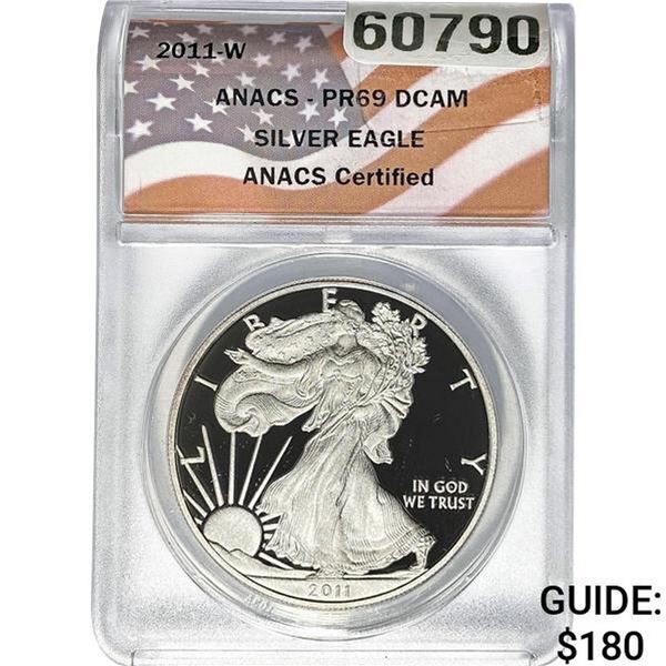 2011-W Silver Eagle ANACS PR69 DCAM