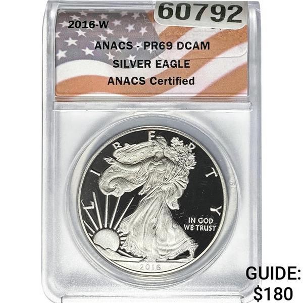 2016-W Silver Eagle ANACS PR69 DCAM