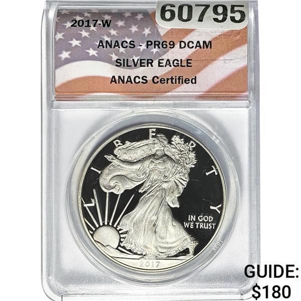 2017-W Silver Eagle ANACS PR69 DCAM