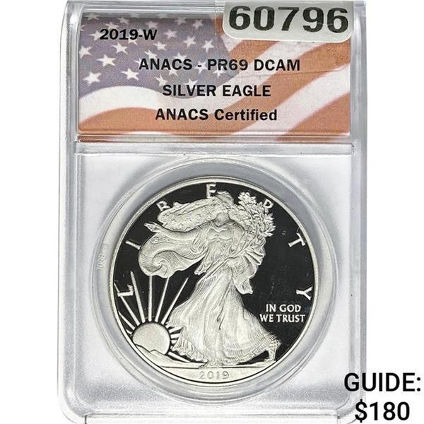 2019-W Silver Eagle ANACS PR69 DCAM