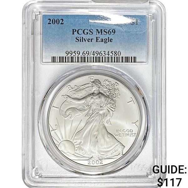 2002 Silver Eagle PCGS MS69