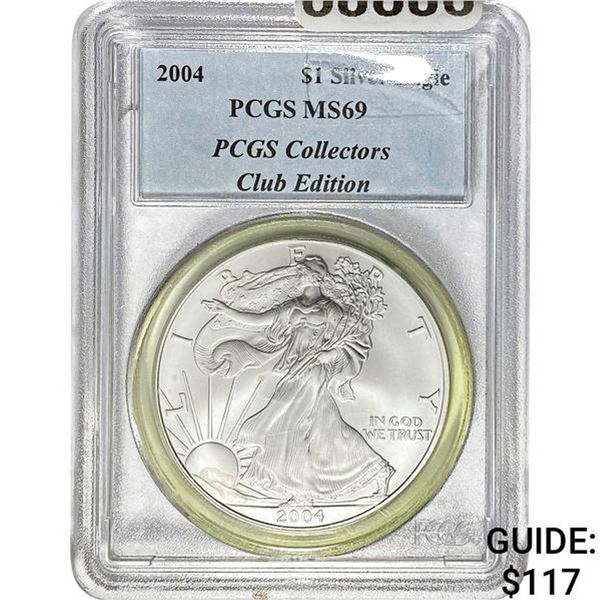 2004 $1 Silver Eagle PCGS MS69