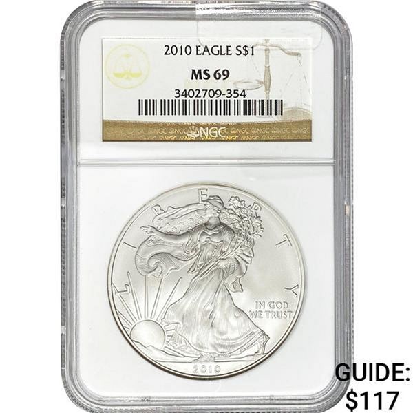 2010 American Silver Eagle NGC MS69