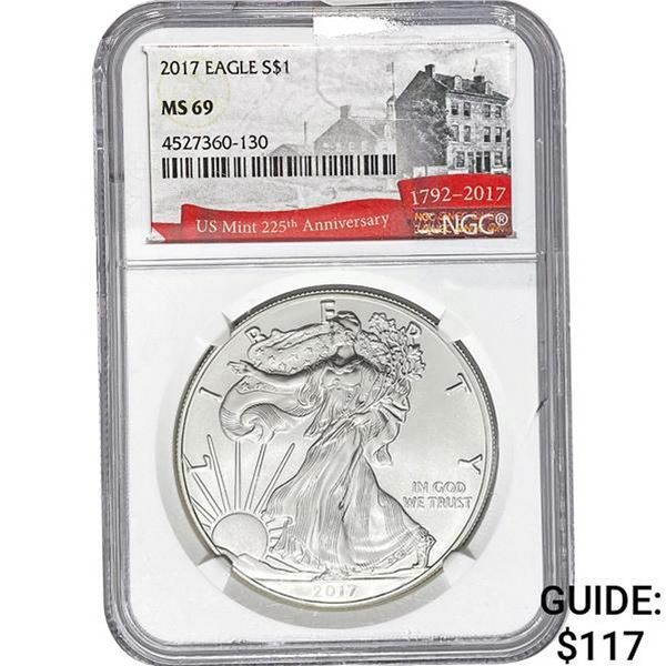 2017 American Silver Eagle NGC MS69