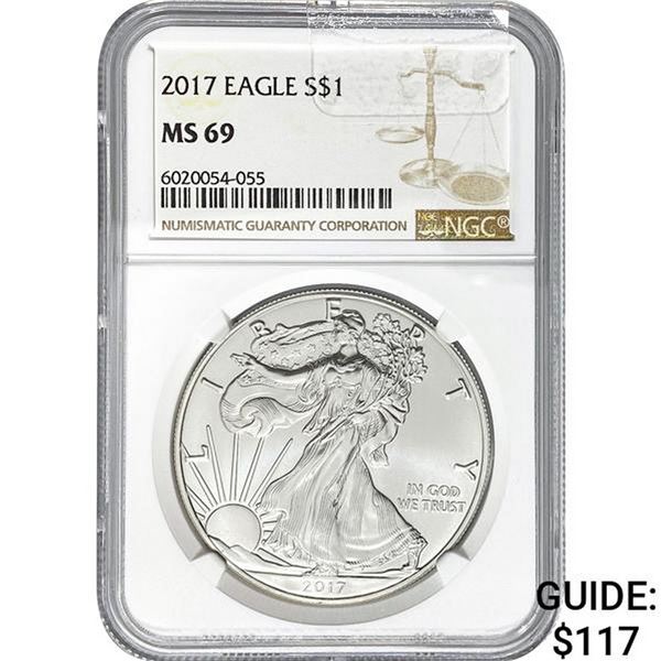 2017 American Silver Eagle NGC MS69