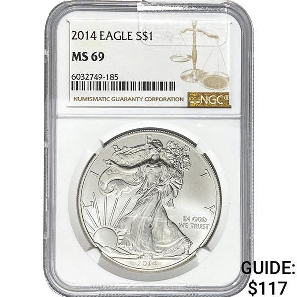 2014 American Silver Eagle NGC MS69