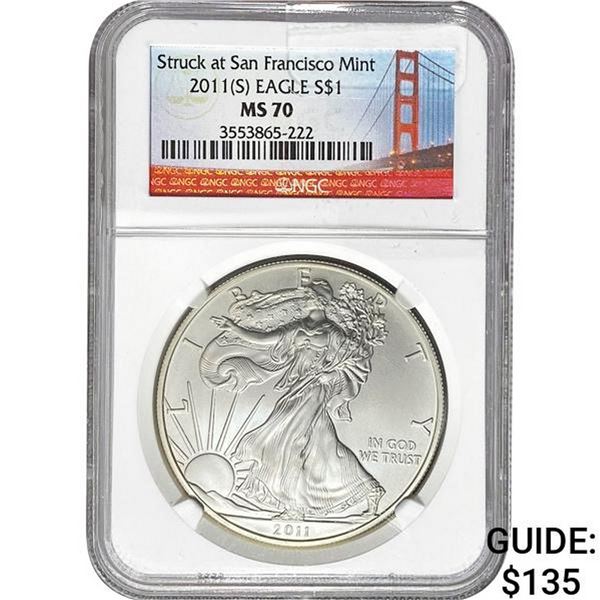 2011(S) American Silver Eagle NGC MS70