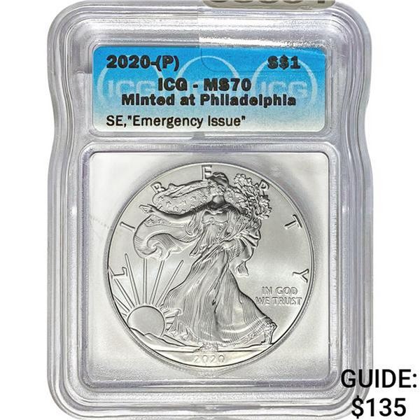 2020-(P) Silver Eagle ICG MS70
